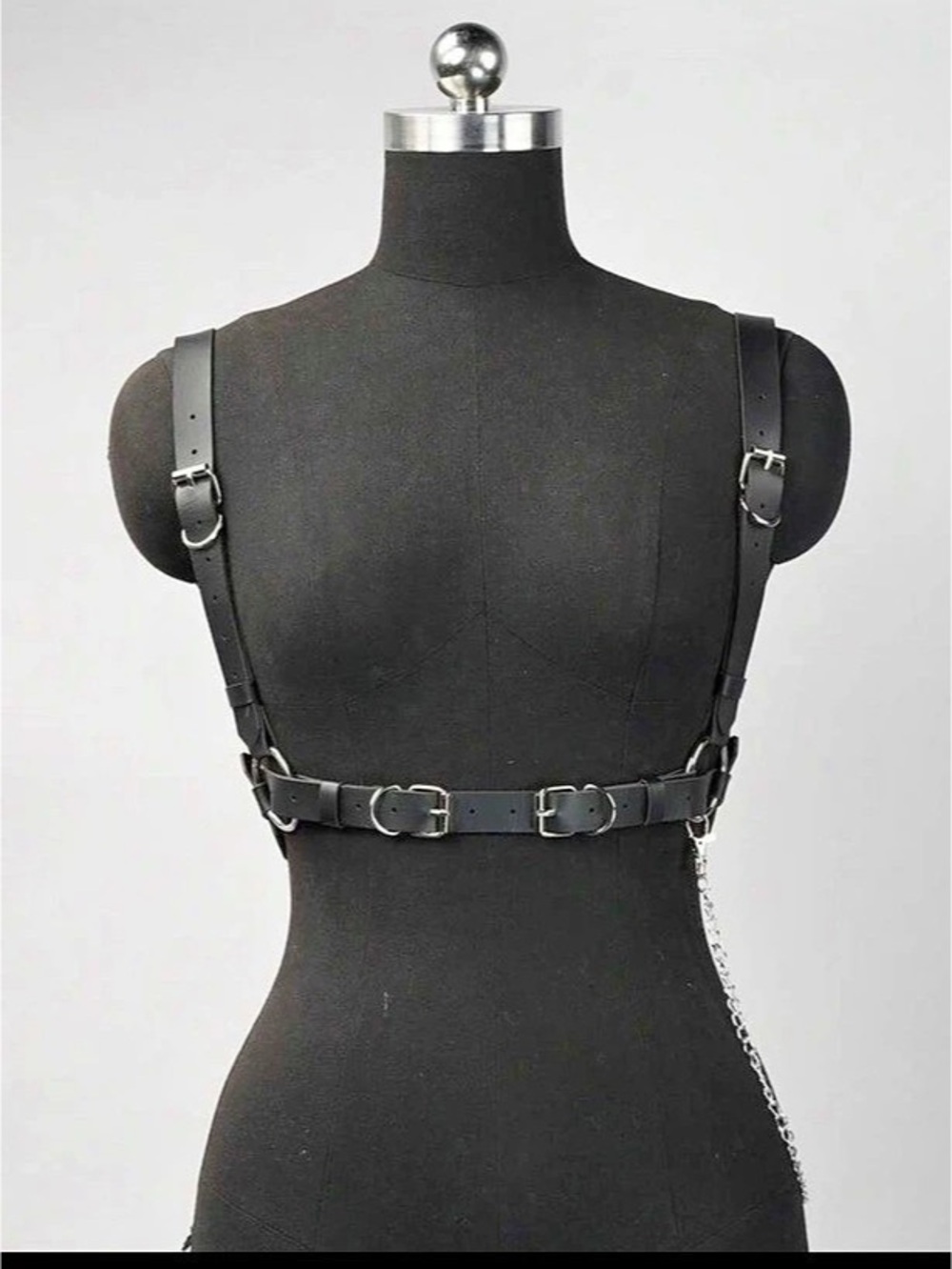 Black Harness Belt New
